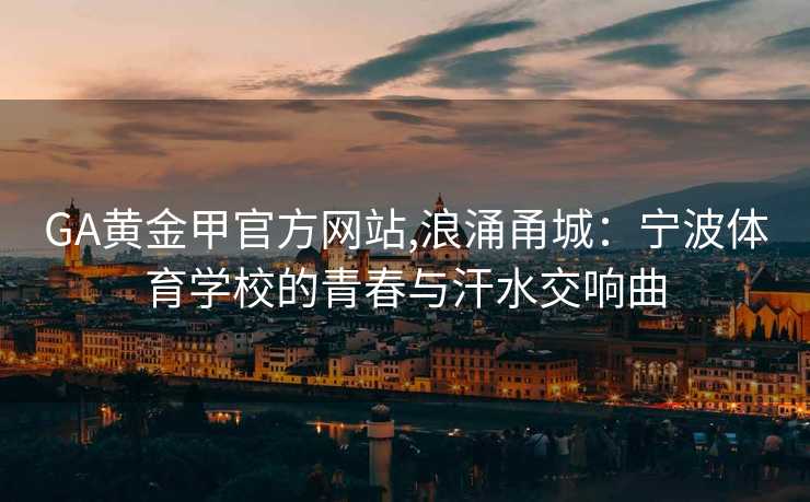 GA黄金甲官方网站,浪涌甬城：宁波体育学校的青春与汗水交响曲
